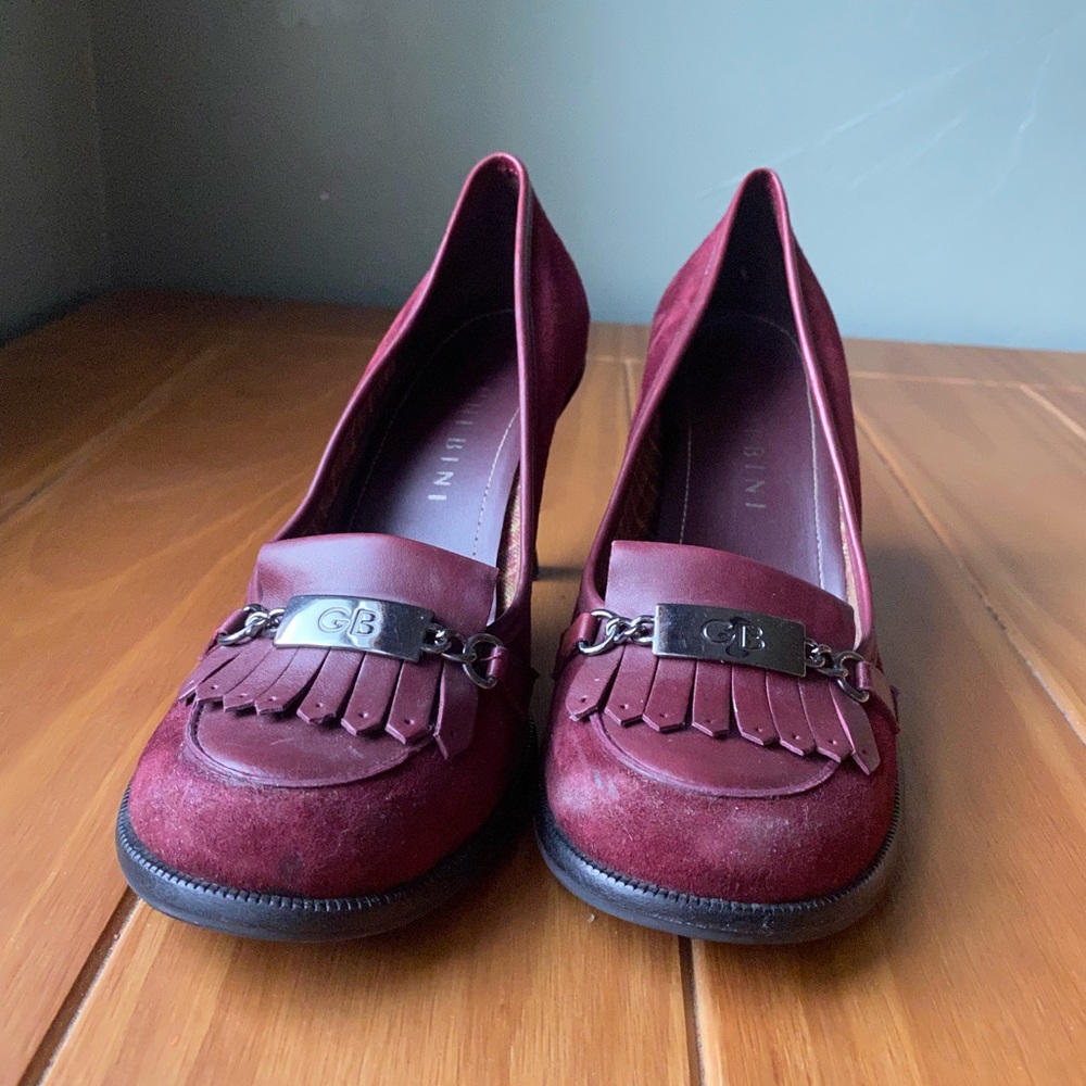 Gianni Bini heels, Penny loafer style, 3” heels, maroon, size 7 - Picture 3 of 16